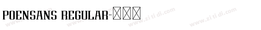 poensans regular字体转换 poensans regular字体转换